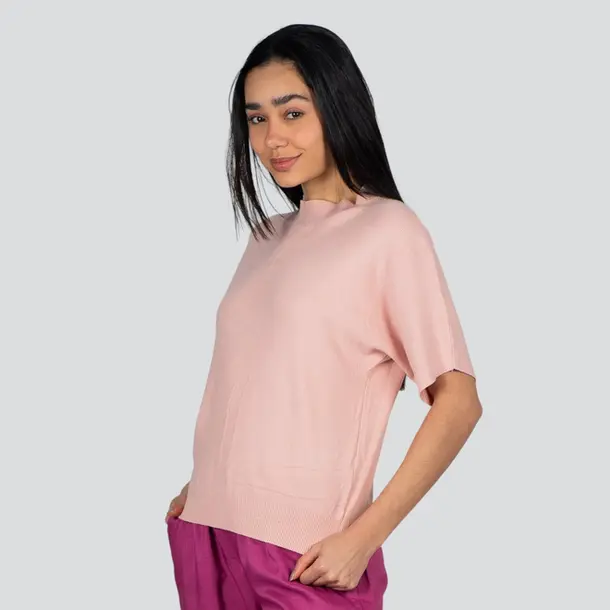 Blusa Feminina M/C Ampla .L817 Rosa