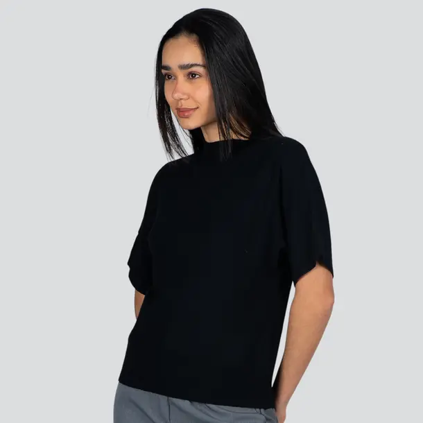 Blusa Feminina M/C Ampla .L817 Preto