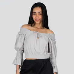 Blusa Feminina MG 7/8 Ciganinha Viscose .523-1
