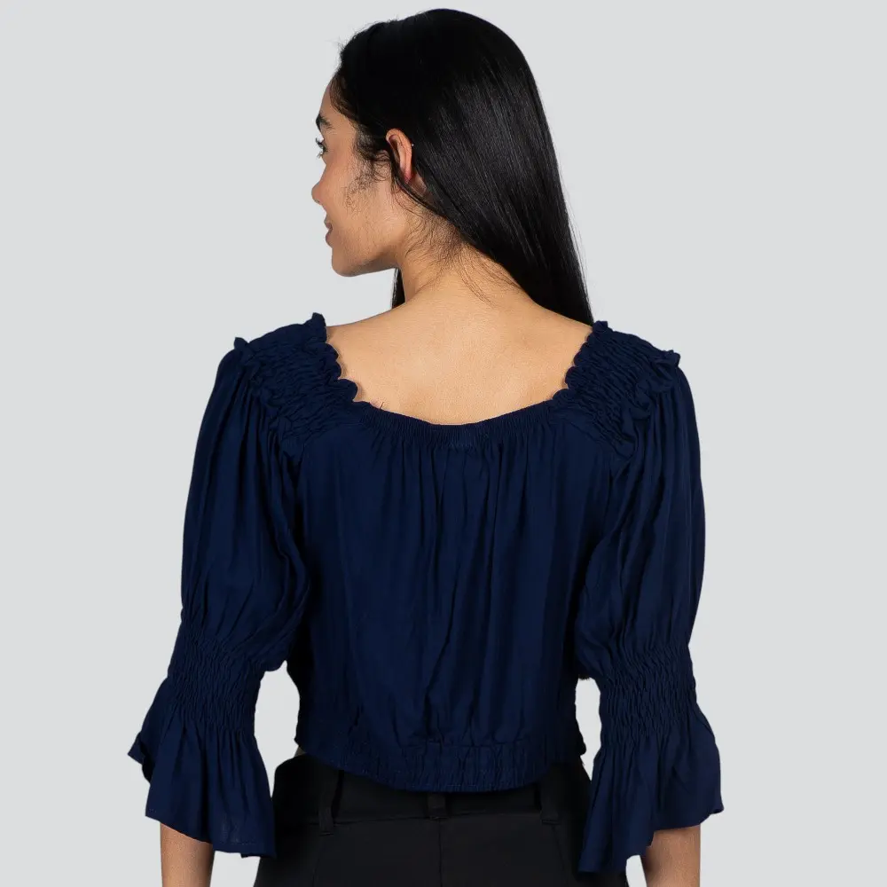 Blusa Feminina MG 7/8 Ciganinha Viscose .523-1