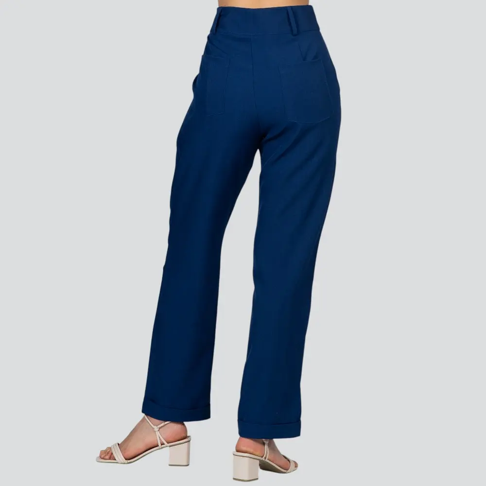 Calça Feminina Reta Alfaiataria .HQ-1657