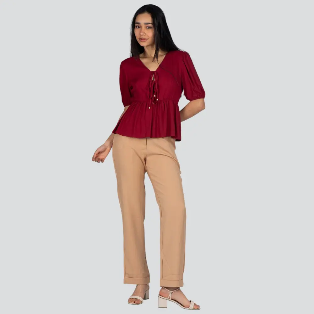 Calça Feminina Reta Alfaiataria .HQ-1657