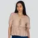 Blusa Feminina M/C Peplum Com Amarração Viscose Sarjada .1004909
