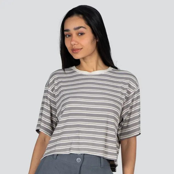 Blusa Feminina Manga Curta Listrada .15-328