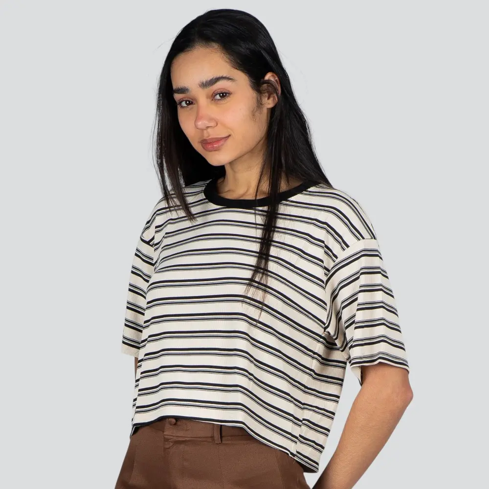 Blusa Feminina Manga Curta Listrada .15-328