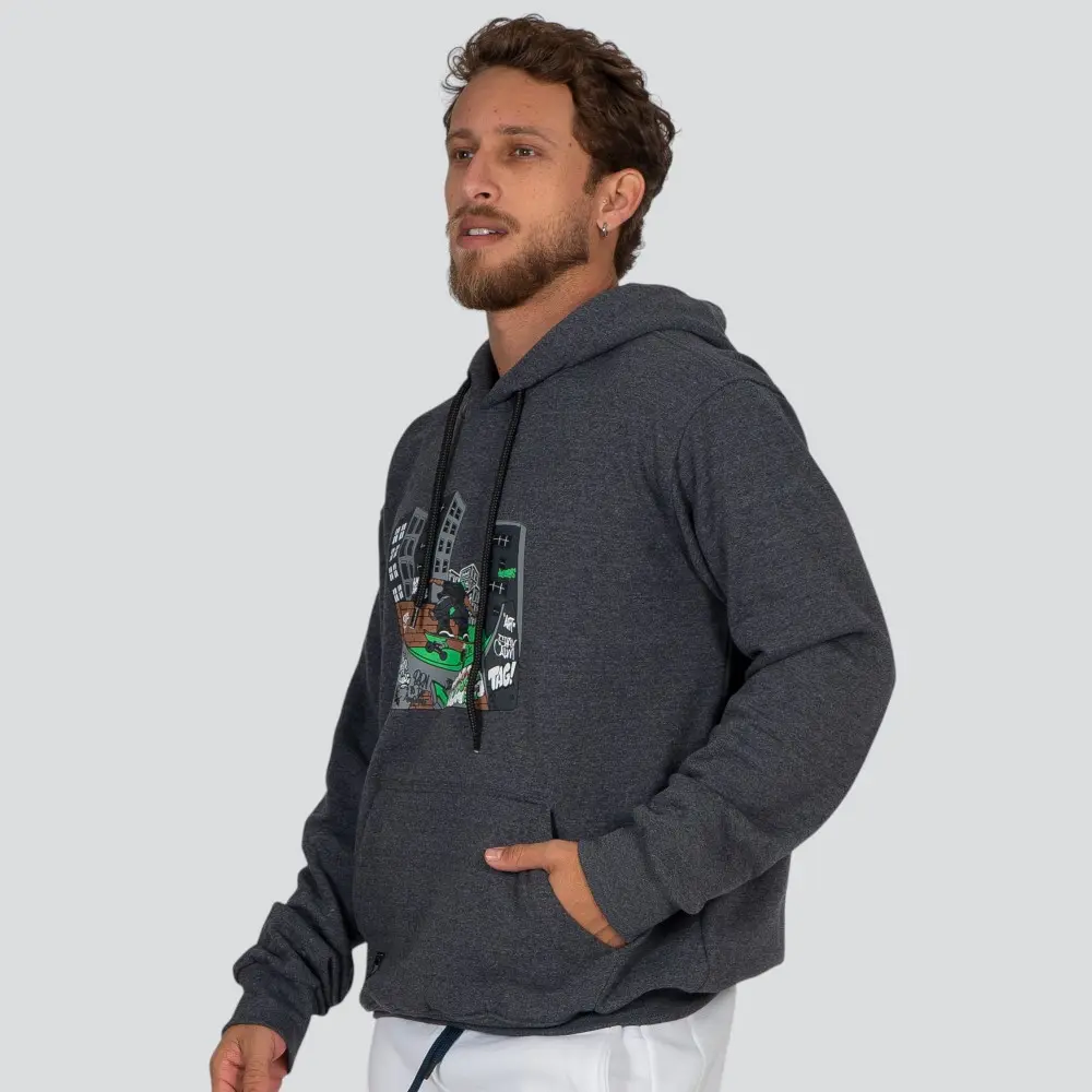 Blusão Masculino Moletom Com Capuz Estampa Costa .15126