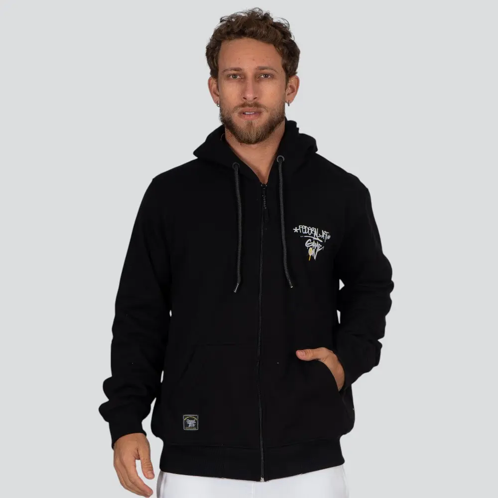 Jaqueta Masculina Moletom Com Capuz Estampa Costas .15143