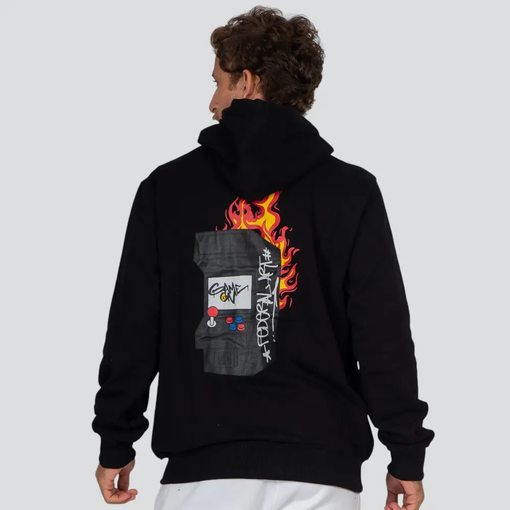 Jaqueta Masculina Moletom Com Capuz Estampa Costas .15143