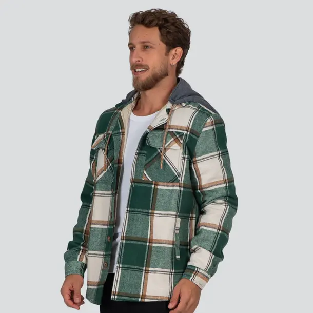 Jaqueta Masculina Shacket Xadrez Com Capuz .16050028