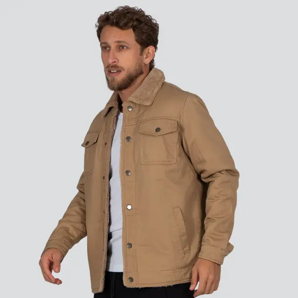 Jaqueta Masculina Sarja Peluciado .2002775 Bege