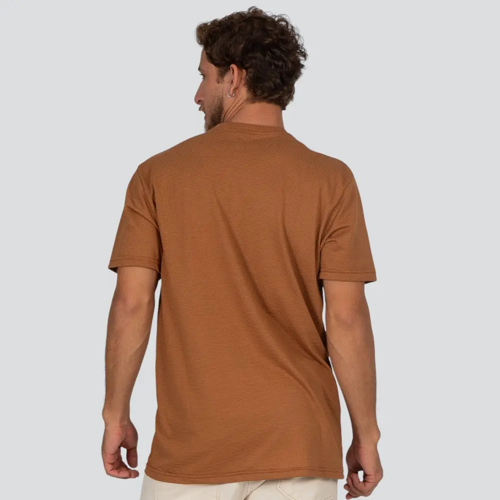 Camiseta Masculina Manga Curta Gola Padre Malha Texturizada .30594C