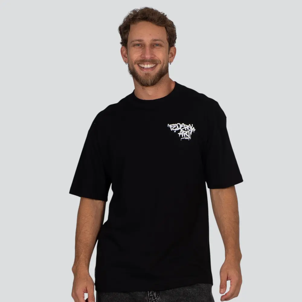 Camiseta Masculina Manga Curta Oversized Estampada .16802