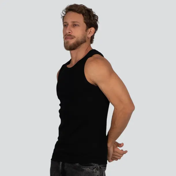 Regata Masculina Ribana .14602 Preto