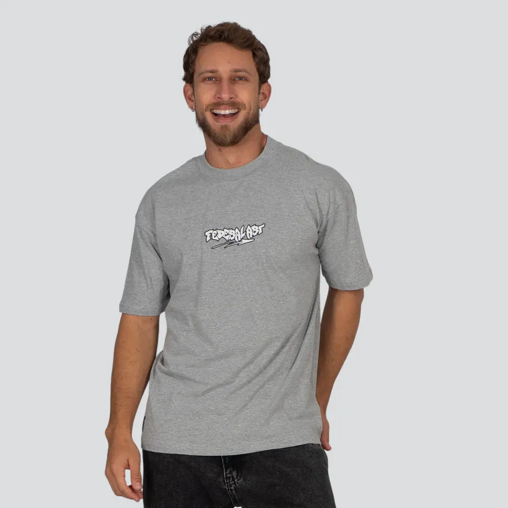 Camiseta Masculina Manga Curta Oversized Estampada .16781