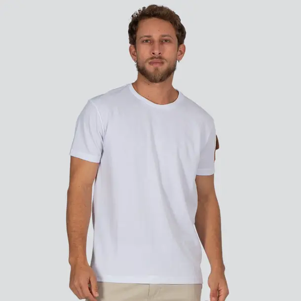 Camiseta Masculina Manga Curta Piquet Com Bolso Lateral Na Manga .30661C