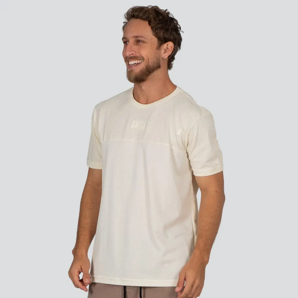 Camiseta Masculina Manga Curta Piquet Com Recorte Texturizado .30583CR