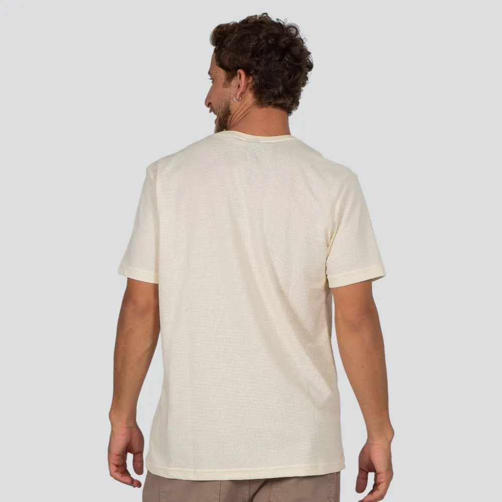 Camiseta Masculina Manga Curta Piquet Com Recorte Texturizado .30583CR