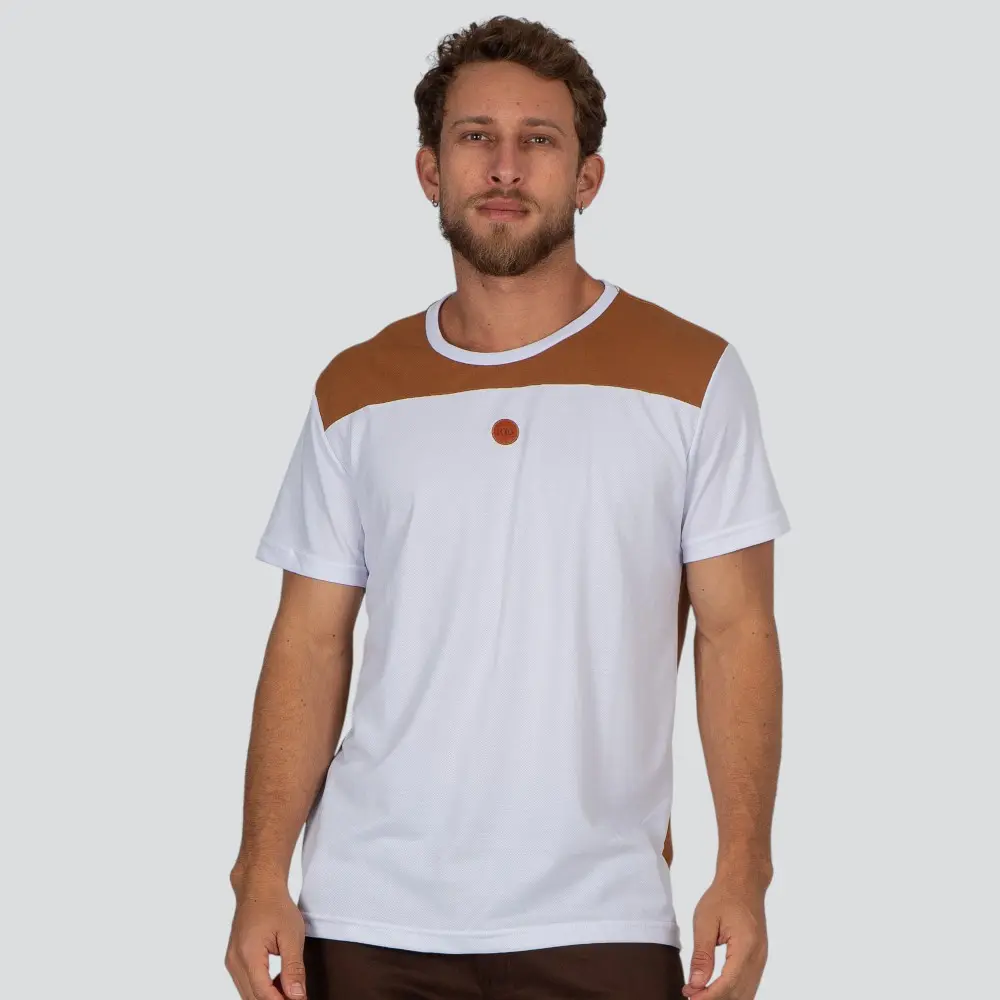 Camiseta Masculina Manga Curta Piquet Com Recorte .30907CR