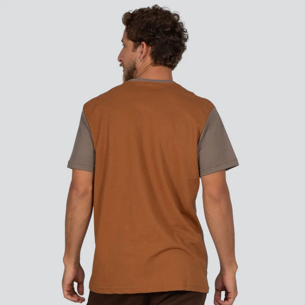 Camiseta Masculina Manga Curta Piquet Com Recorte .30907CR