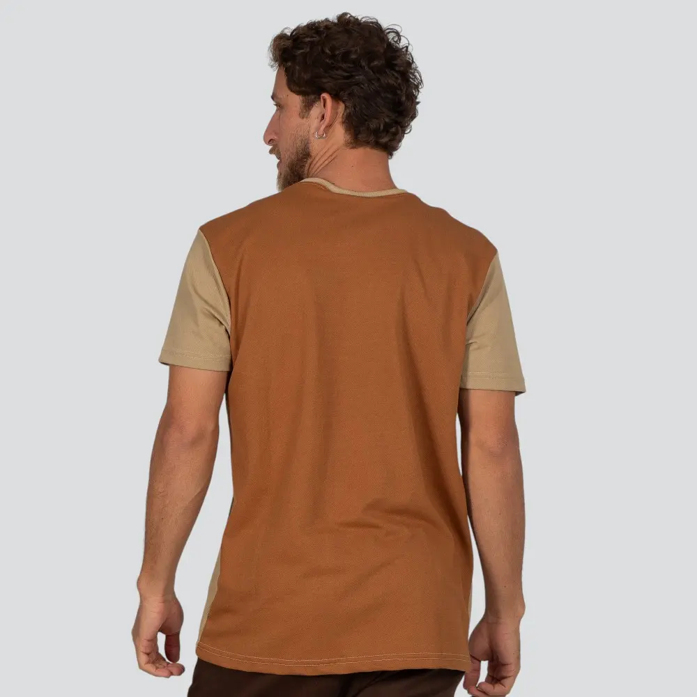 Camiseta Masculina Manga Curta Piquet Com Recorte .30907CR