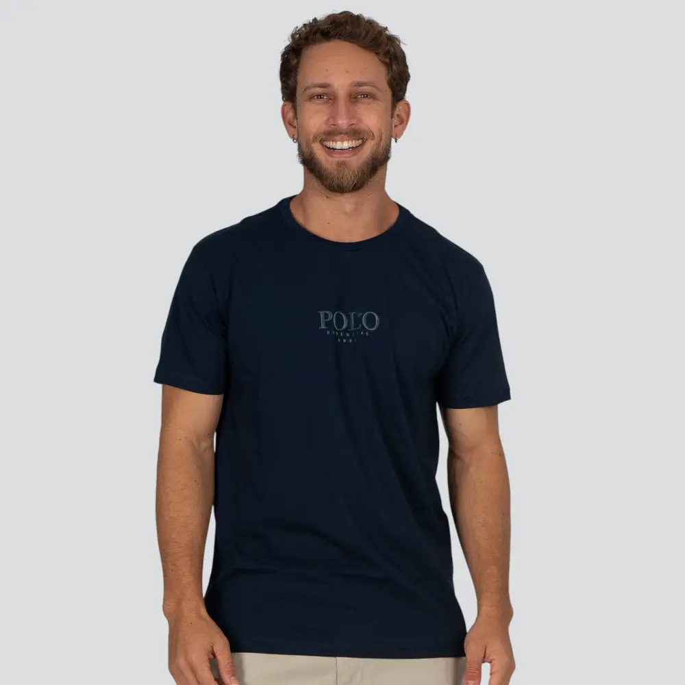 Camiseta Masculina Manga Curta Estampada Básica .26885C