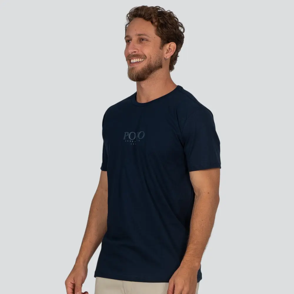 Camiseta Masculina Manga Curta Estampada Básica .26885C