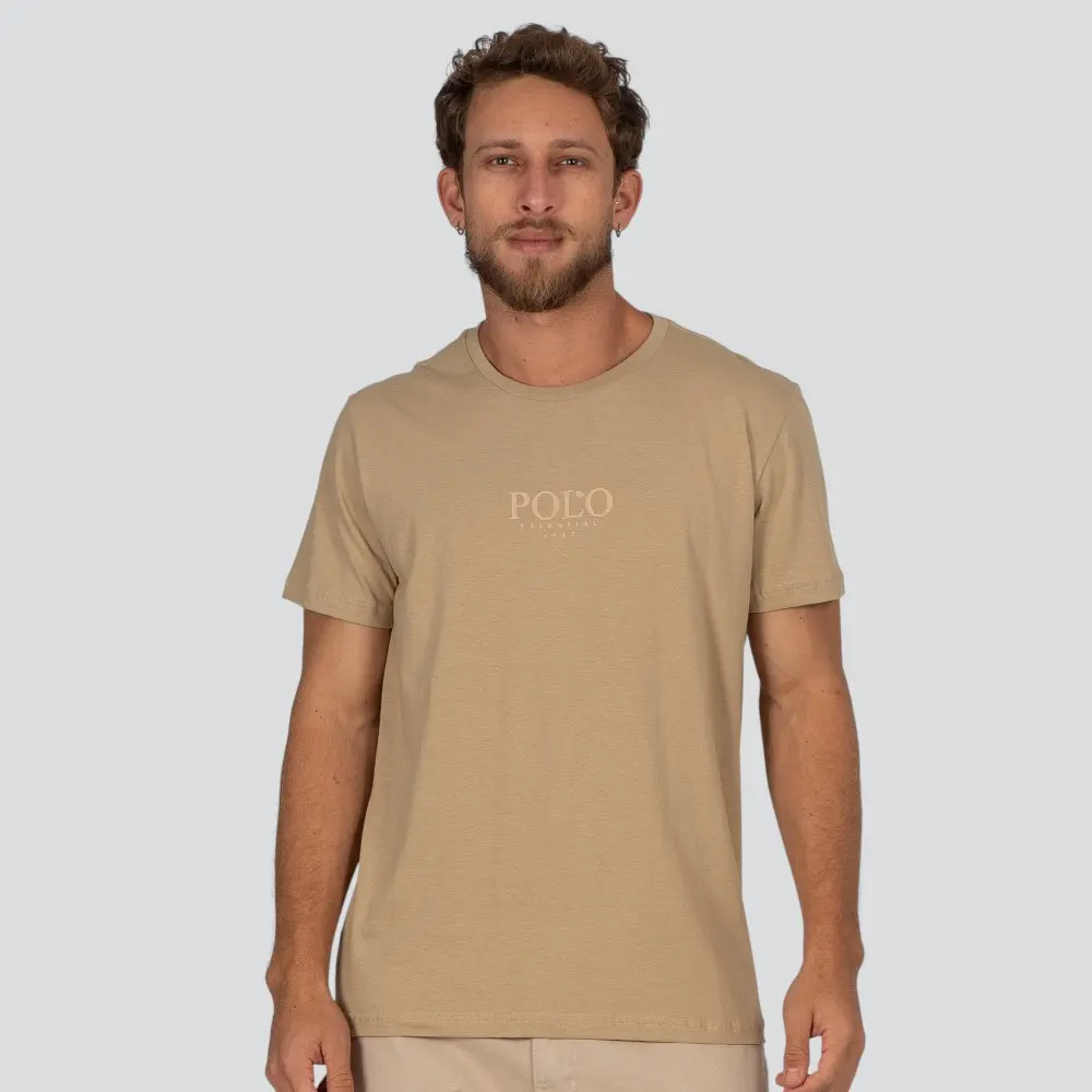 Camiseta Masculina Manga Curta Estampada Básica .26885C