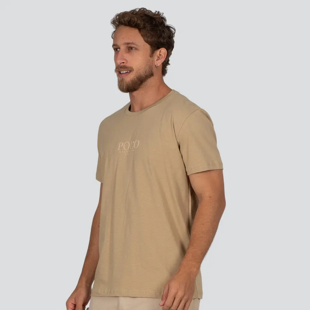 Camiseta Masculina Manga Curta Estampada Básica .26885C