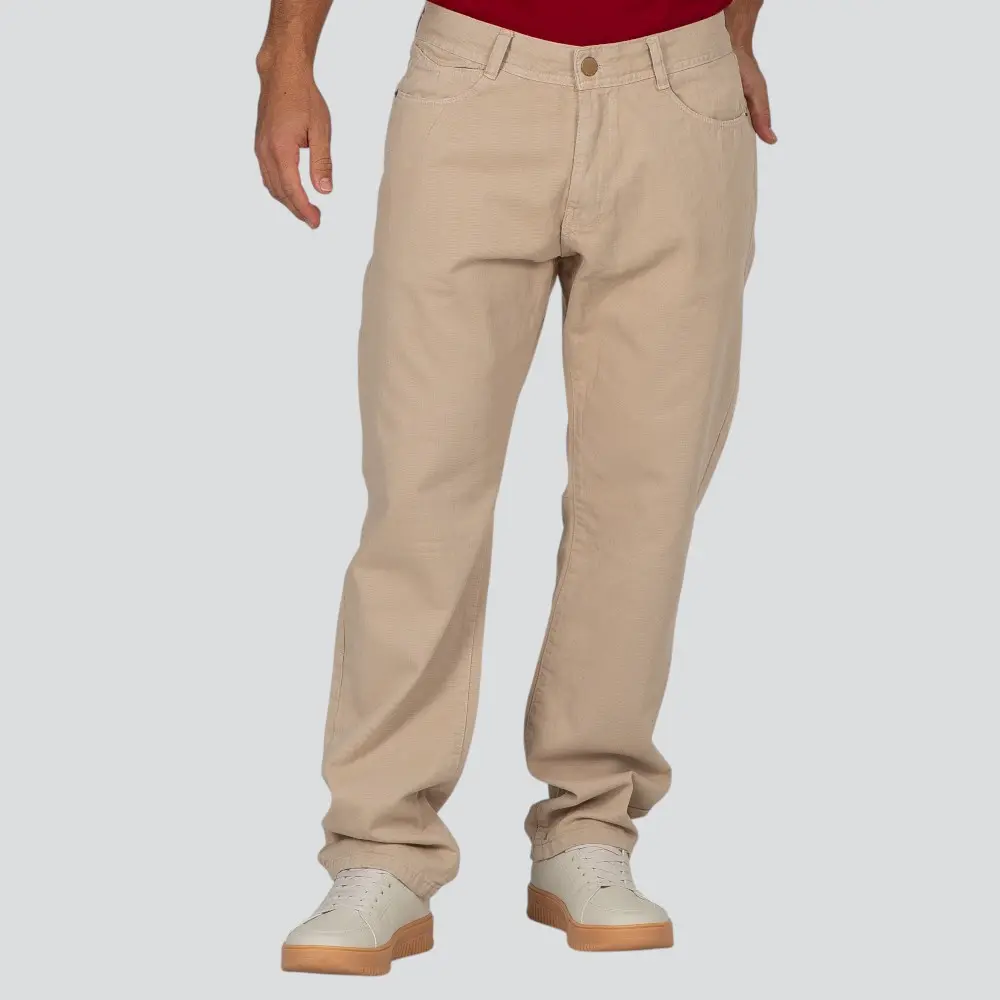Calça Sarja Masculina 100% Algodão Reta .905715