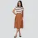 Saia Feminina Midi Evasê Linho .2100078