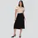 Saia Feminina Midi Evasê Linho .2100078