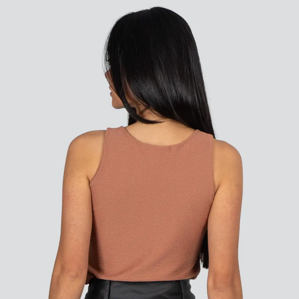 Cropped Regata Feminina Malha Texturizada .1100470