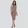 Vestido Feminino Regata Tricô Bicolor .HF369