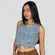 Colete Feminino Jeans Com Bolso Frontal .CT10
