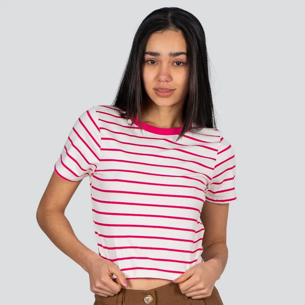 Blusa Feminina Manga Curta Listrada .91779