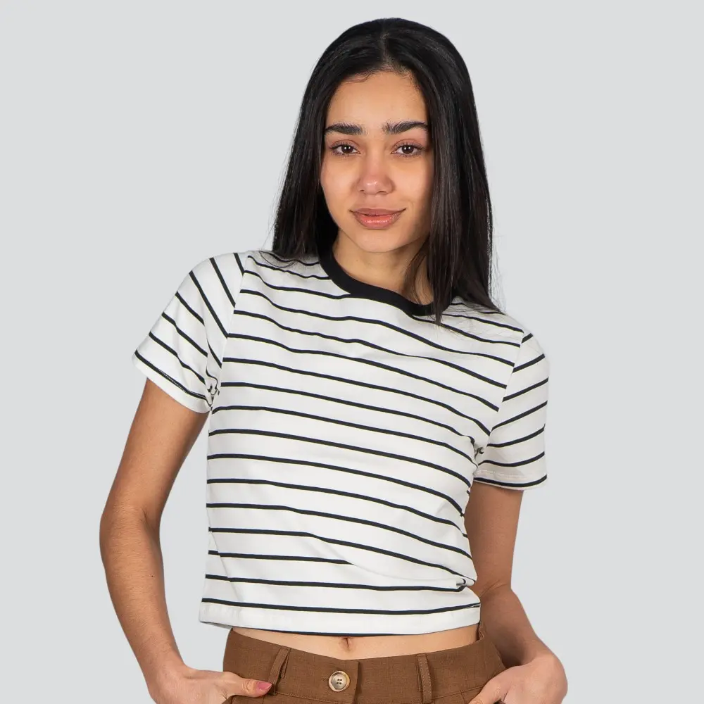 Blusa Feminina Manga Curta Listrada .91779