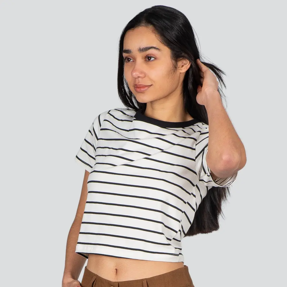 Blusa Feminina Manga Curta Listrada .91779