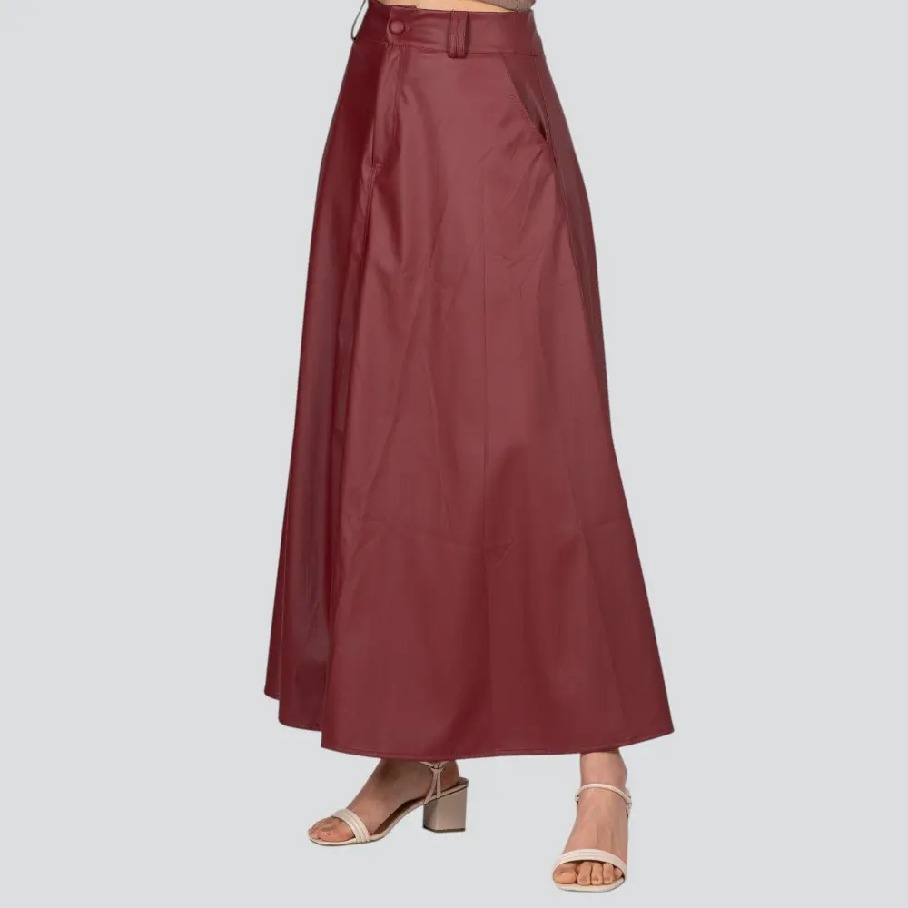 Saia Feminina Longa P.U Evasê .885051