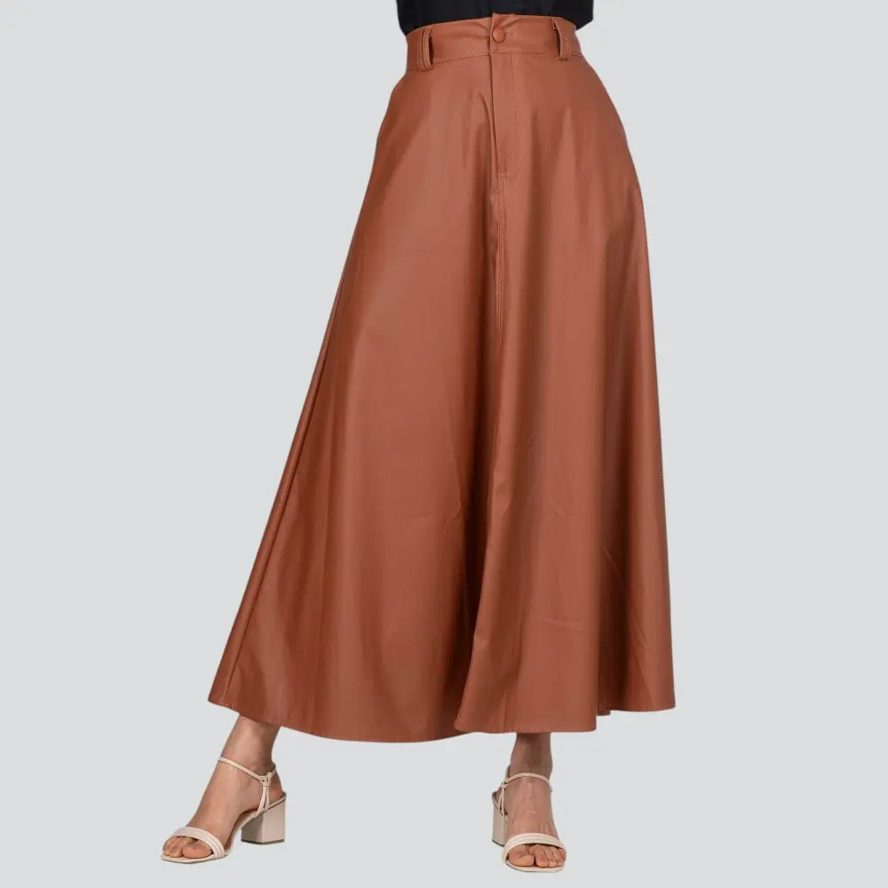 Saia Feminina Longa P.U Evasê .885051