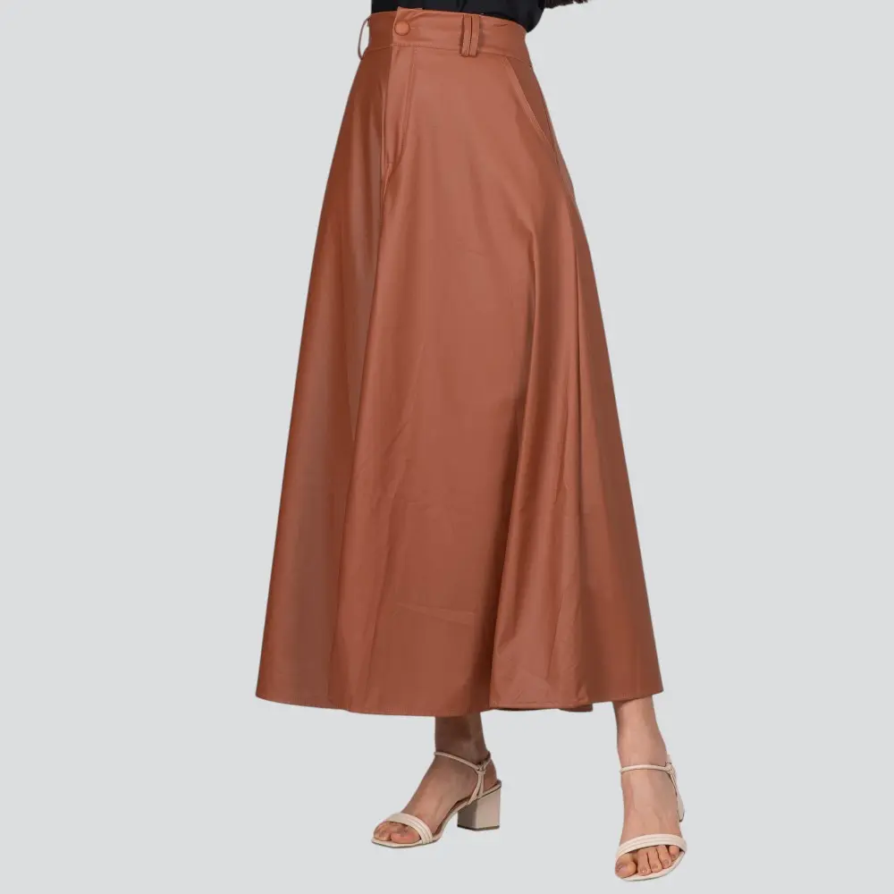 Saia Feminina Longa P.U Evasê .885051