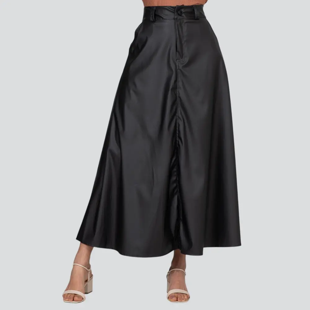 Saia Feminina Longa P.U Evasê .885051