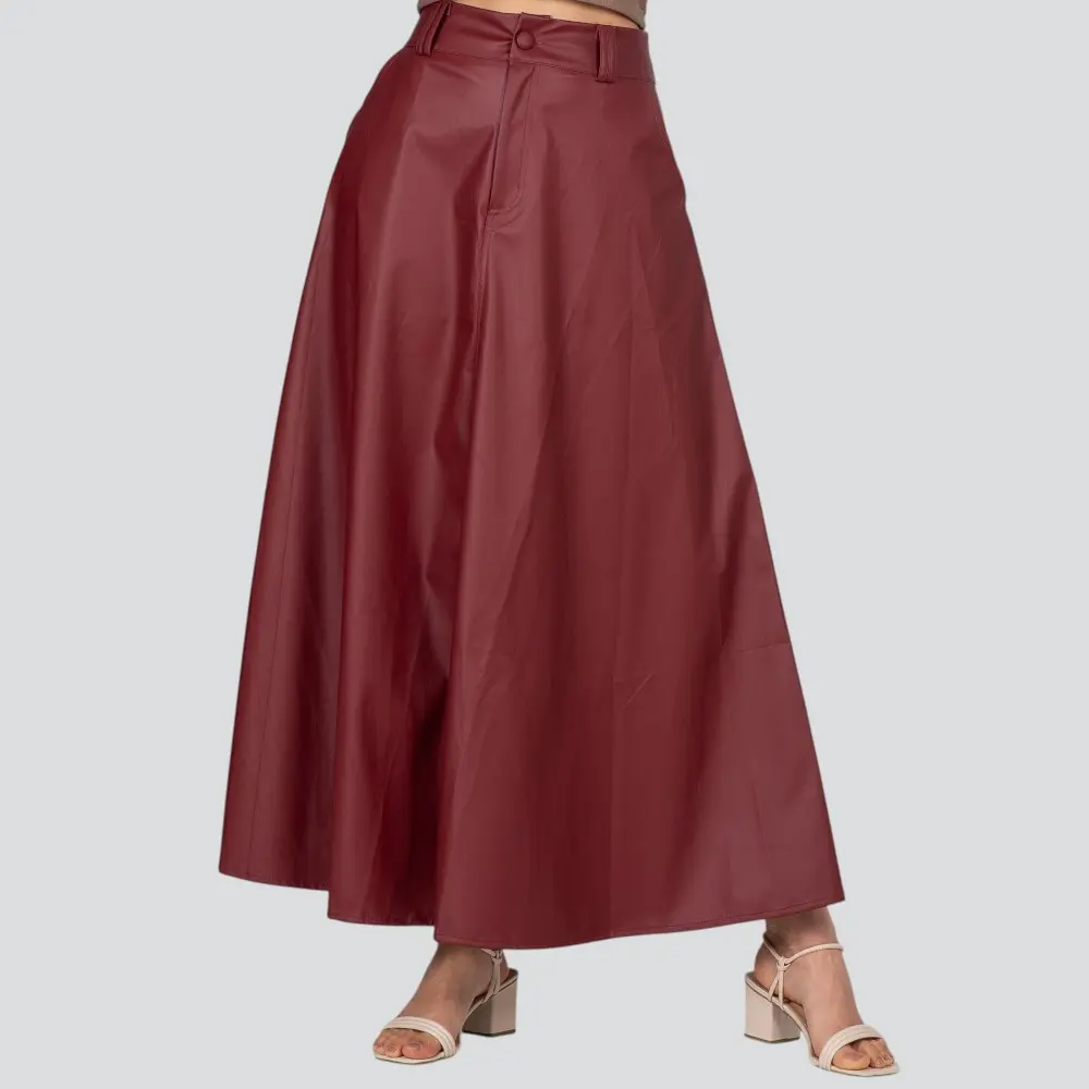 Saia Feminina Longa P.U Evasê .885051