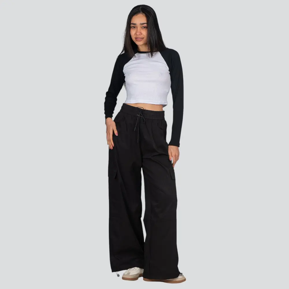 Cropped Feminino Manga Longa Ribana Raglan .03064