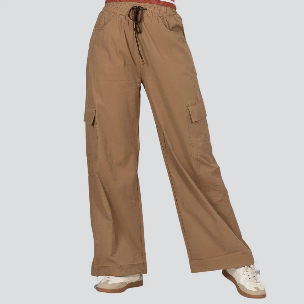 Calça Feminina Pantalona Bolso Cargo .YL2510