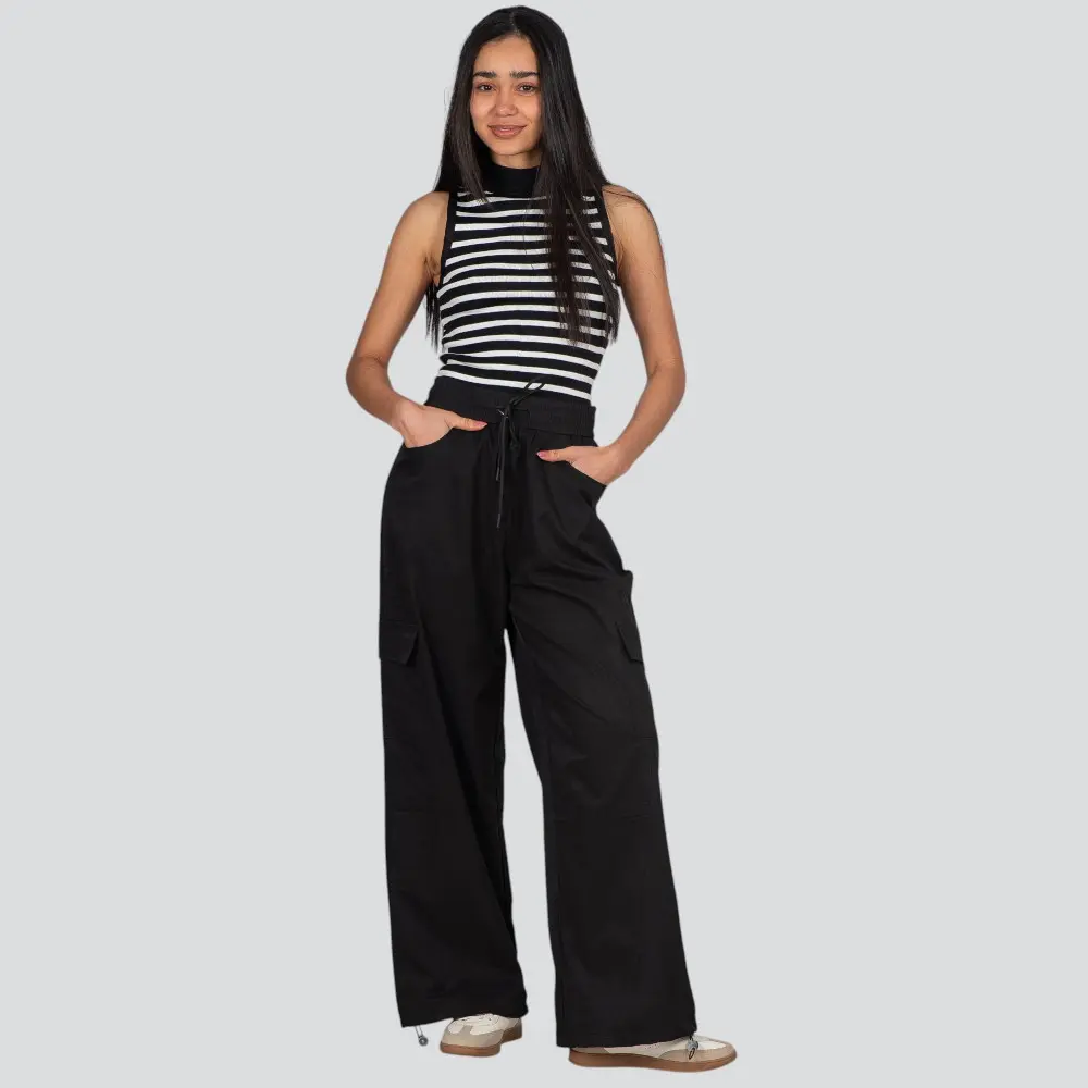 Calça Feminina Pantalona Bolso Cargo .YL2510