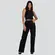 Calça Jeans Feminina Wide Leg Com Aplicação De Strass .30959