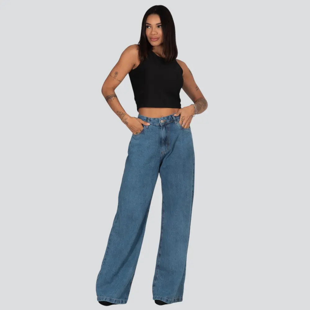 Calça Jeans Feminina Wide .8686