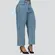Calça Jeans Feminina Wide Leg Cropped Barra Desfiada .2181