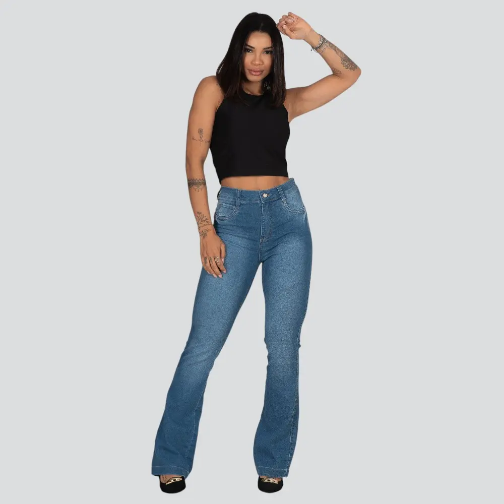 Calça Jeans Feminina Flare .BK32036