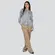 Camisa Feminina Manga Longa Cetim Listrada .MZ805